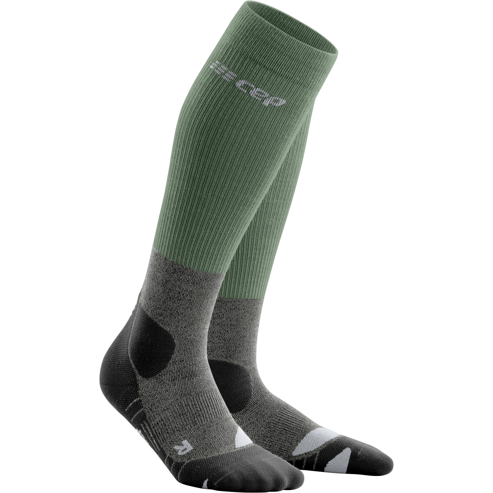 Picture of CEP Hiking Merino Compression Socks Women - green/light grey