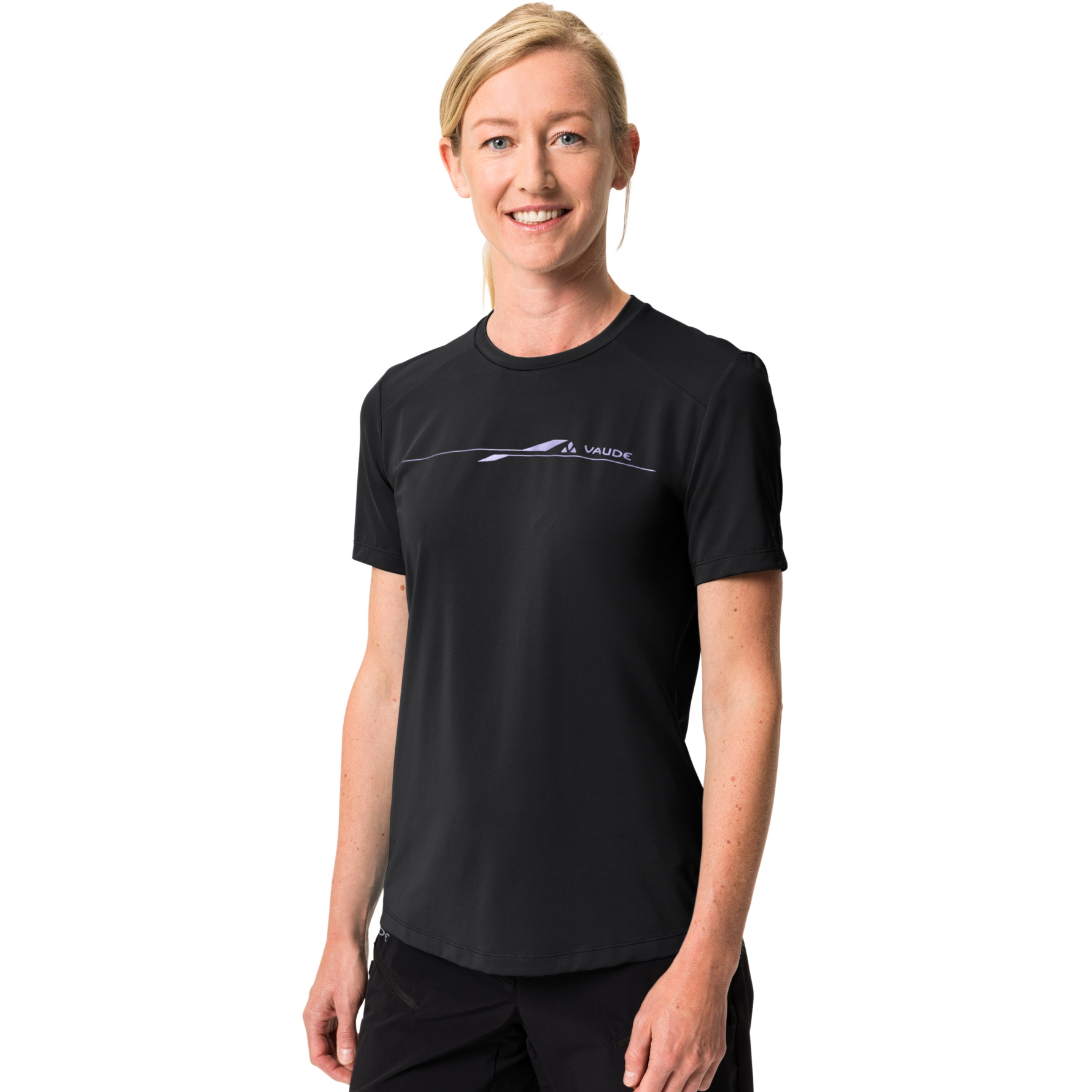 Photo produit de Vaude T-Shirt Manches Courtes Femme - Qimsa Logo - noir