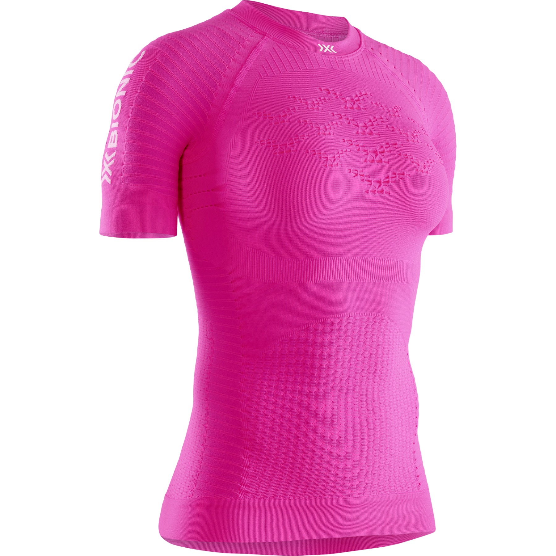 Picture of X-Bionic Effektor 4.0 Run Shirt Short Sleeves for Women - neon flamingo/namib red