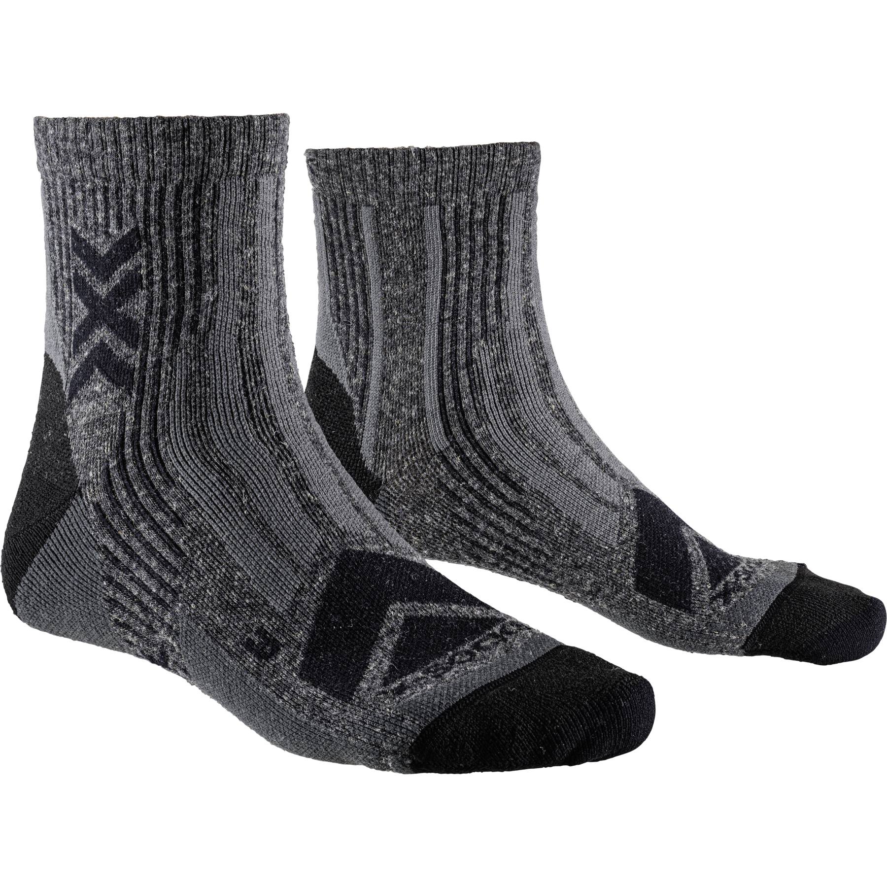 Image of X-Socks Hike Perform Merino Ankle Socks - black/charcoal
