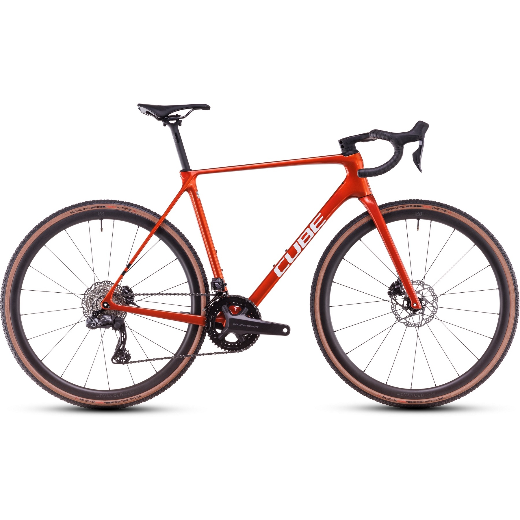 CUBE CROSS RACE C 62 SLX Carbon Cyclocross Bike 2025 electricorange white