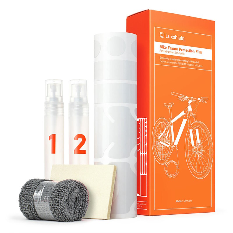 thumbnail interactive-video image 1 of Luxshield Bicycle Paint Protection Film Kit – 21 Piece Frame Set – Clear Gloss 1 of 4