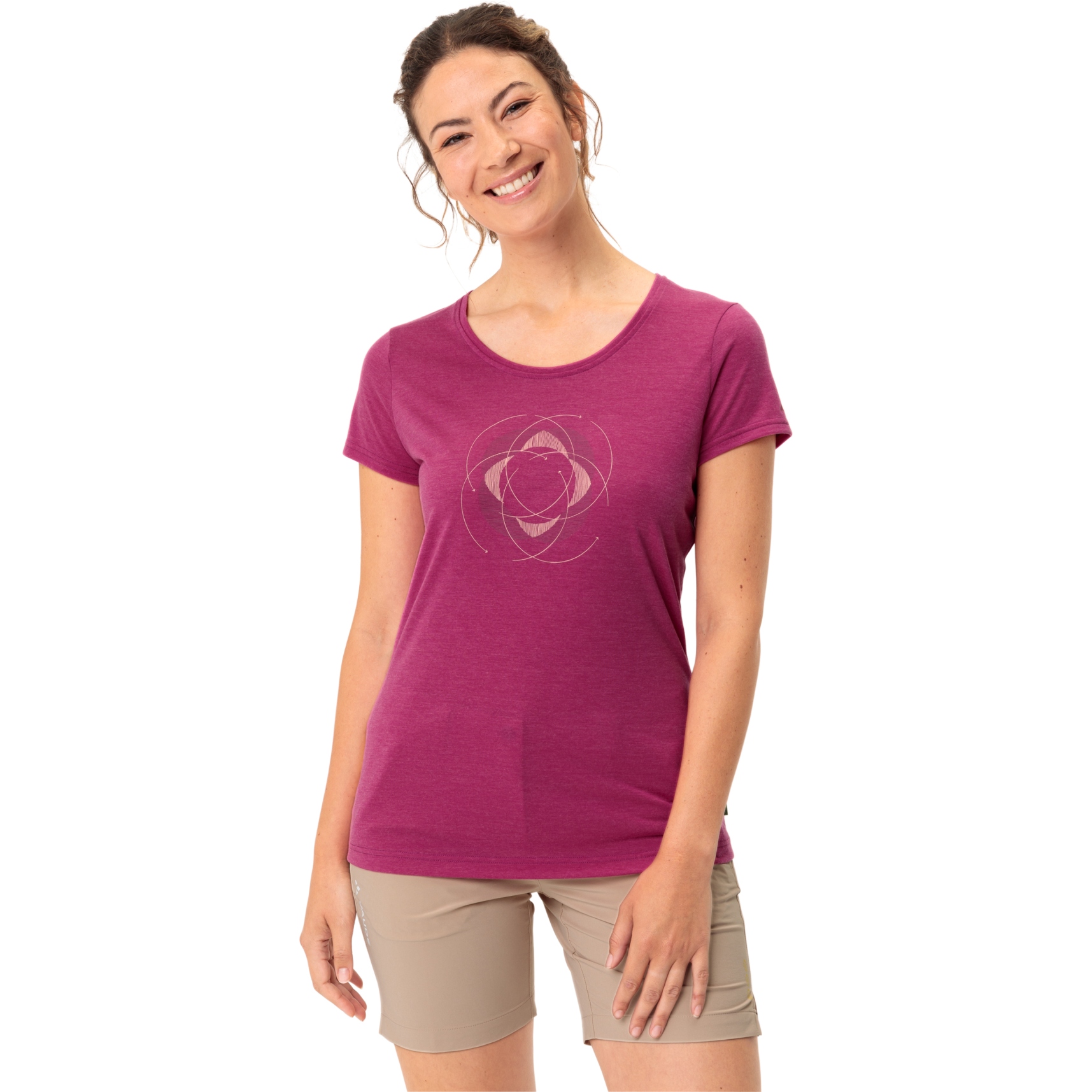 Produktbild von Vaude Skomer II Print T-Shirt Damen - rich pink