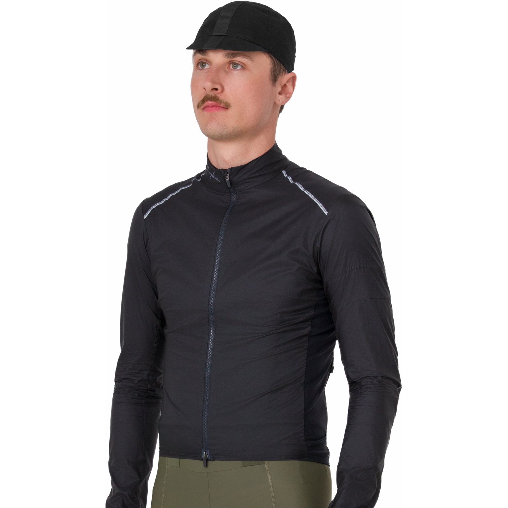 Rapha Brevet E. Wind Jacket Men - black/grey | BIKE24