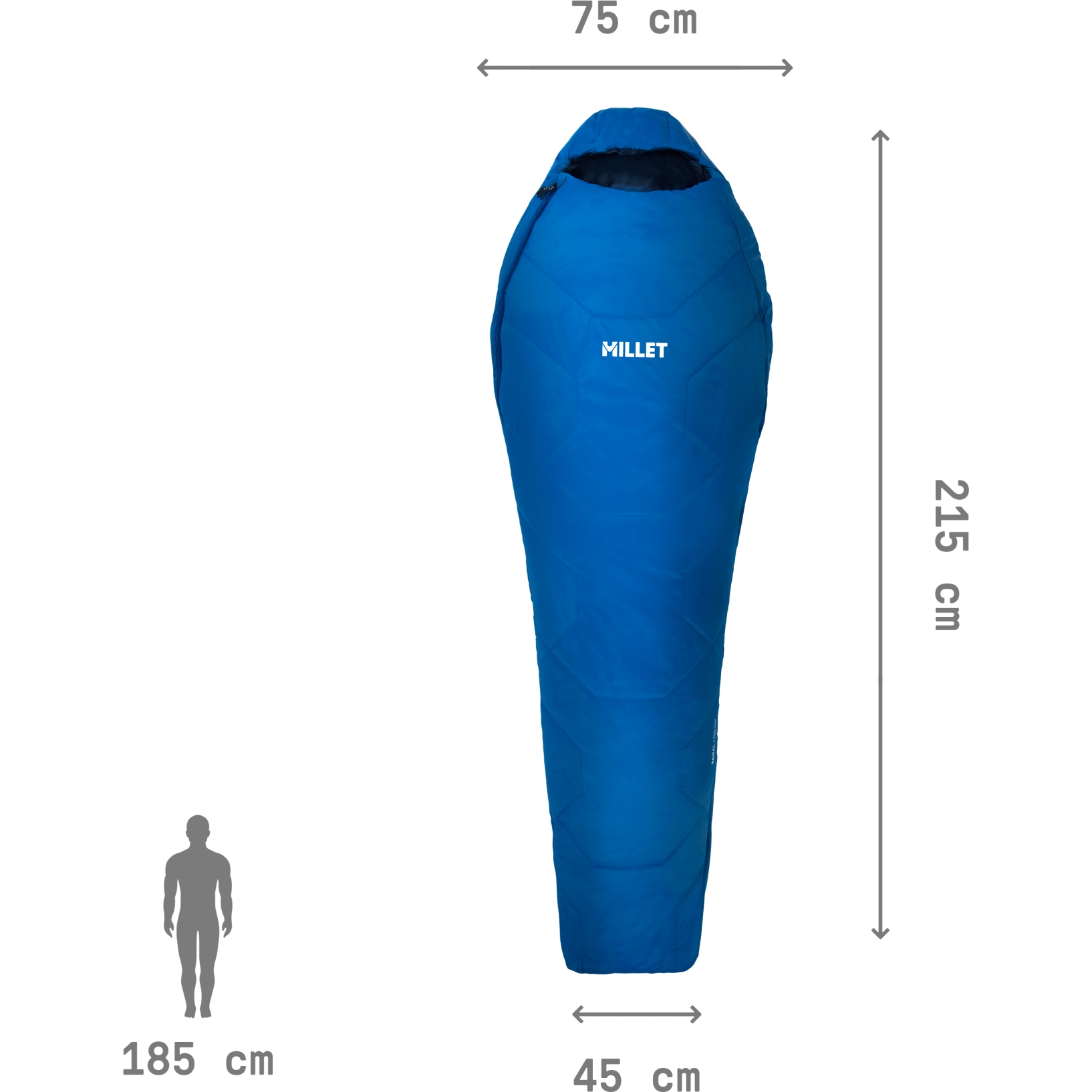 Millet Baikal 750 Sleeping Bag - Regular - Zip right - Sky