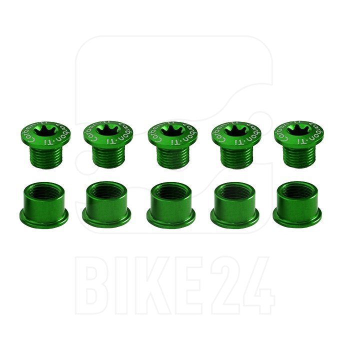 Picture of Carbon-Ti X-Fix Road Chainring Fixing Bolt Set - green