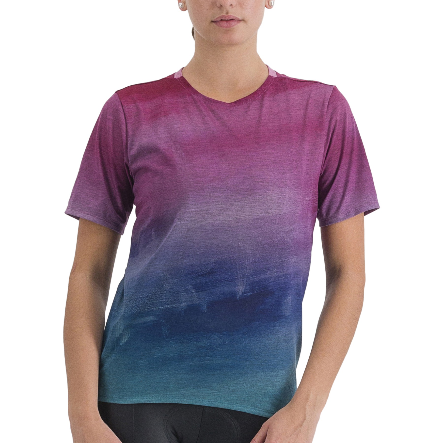 Picture of Sportful Flow Giara Women Tee - 002 Berry Blue Pink