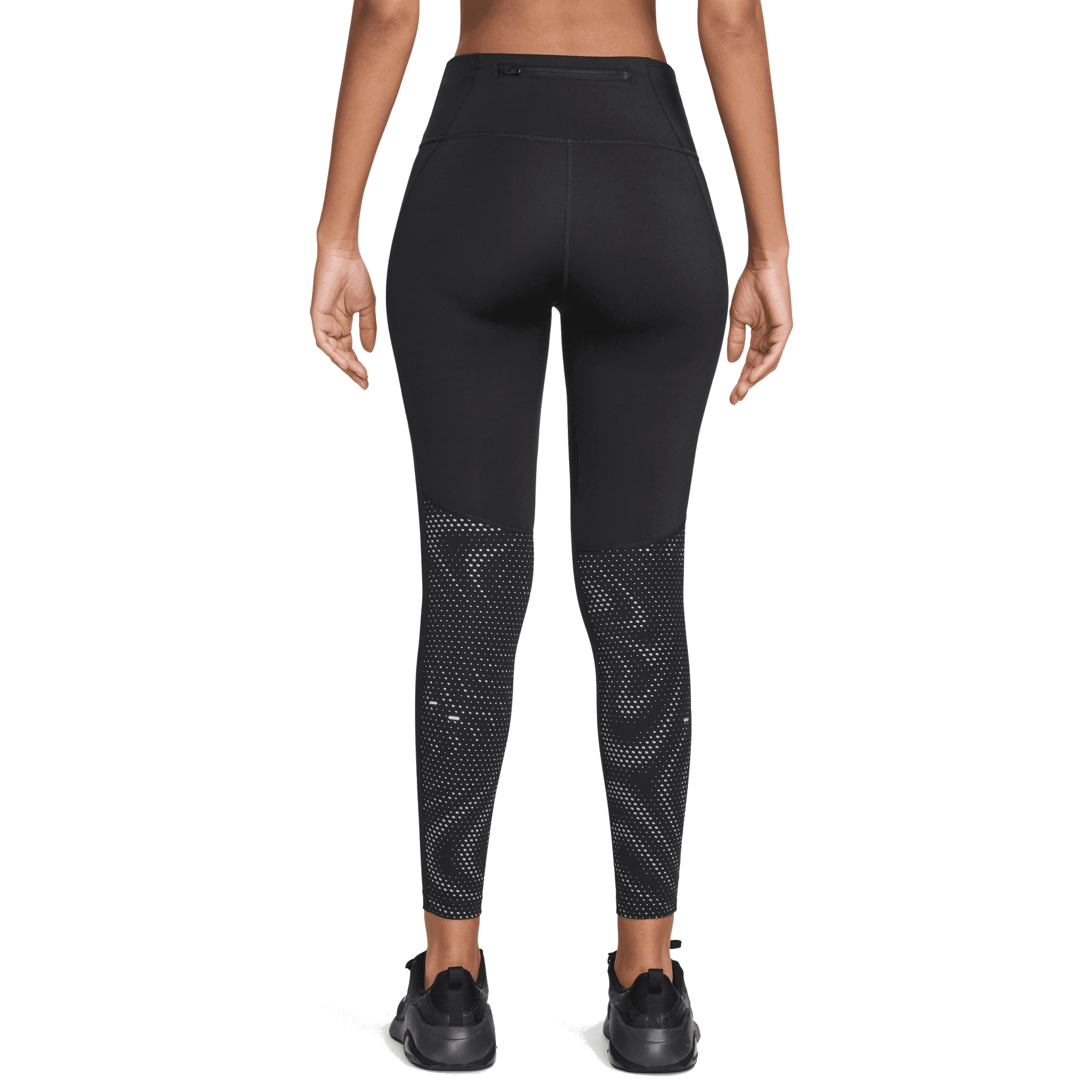 nike running runway flash reflective detail leggings in black