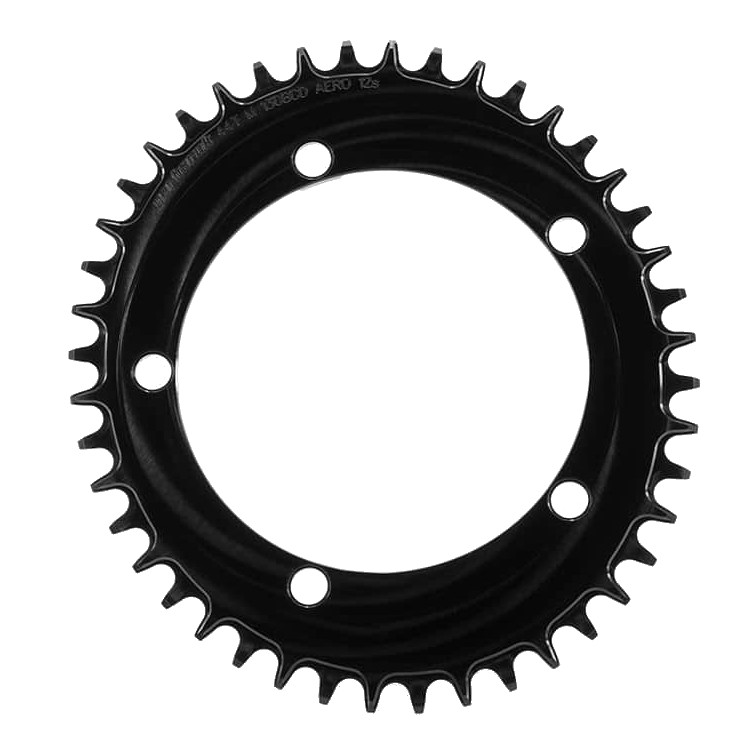 Picture of Garbaruk 5-Bolt AERO Road Chainring - 130mm BCD / Oval / Narrow Wide - black