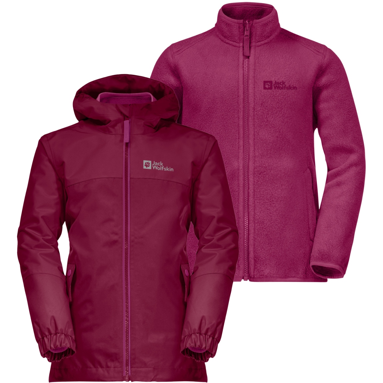 Bild von Jack Wolfskin Iceland 3-in-1 Jacke Mädchen - dark ruby