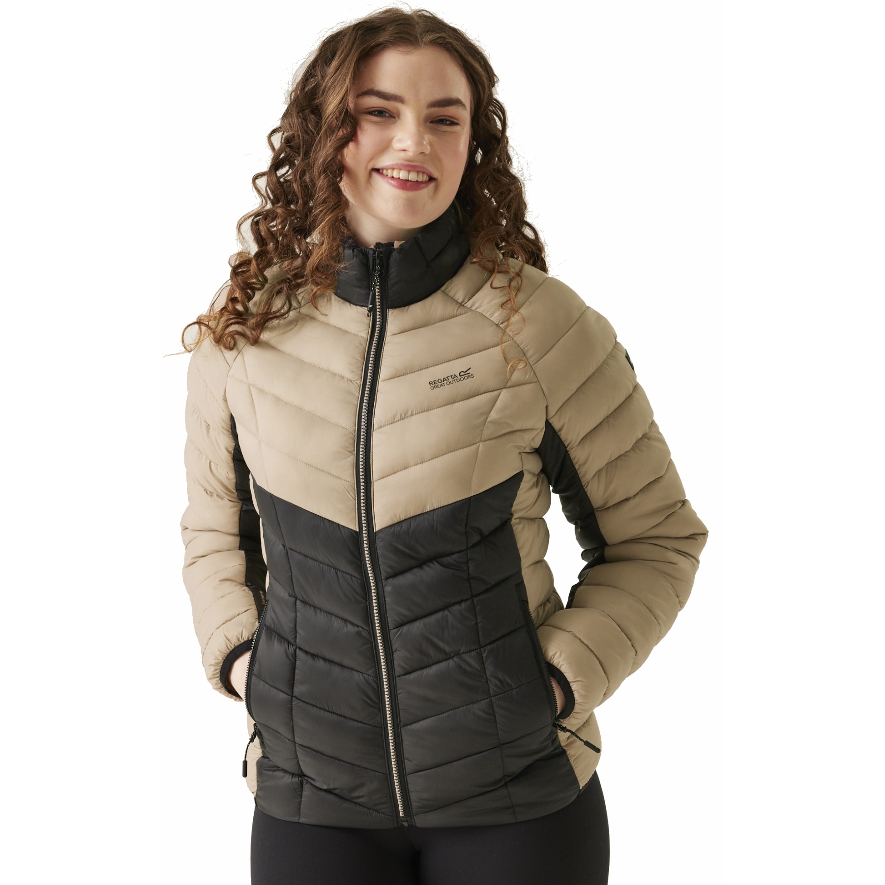 Regatta Dalent Down Jacket Women Warm Taupe Black 0M1 BIKE24