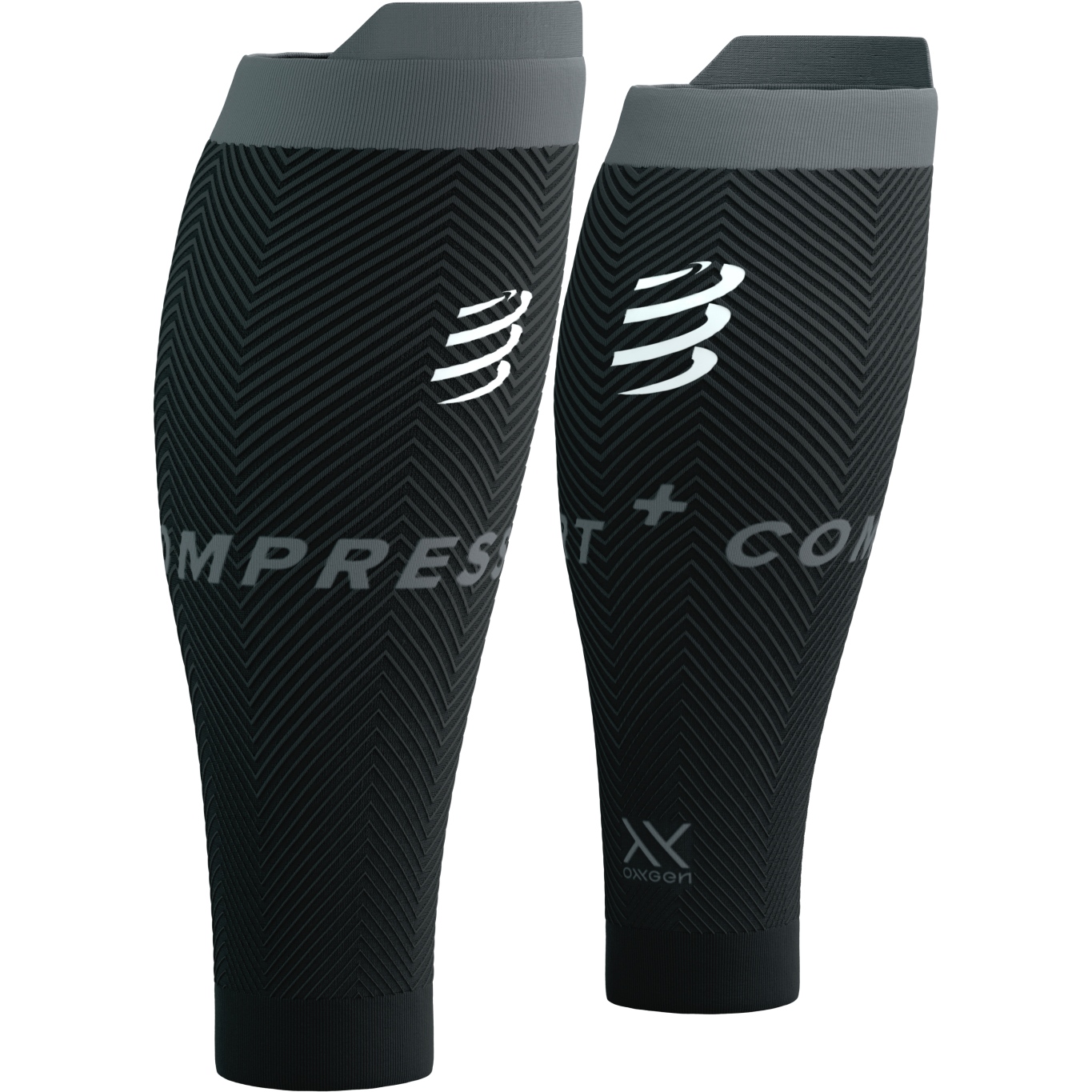 Picture of Compressport R2 Oxygen Compression Calf Sleeves - black/steel grey