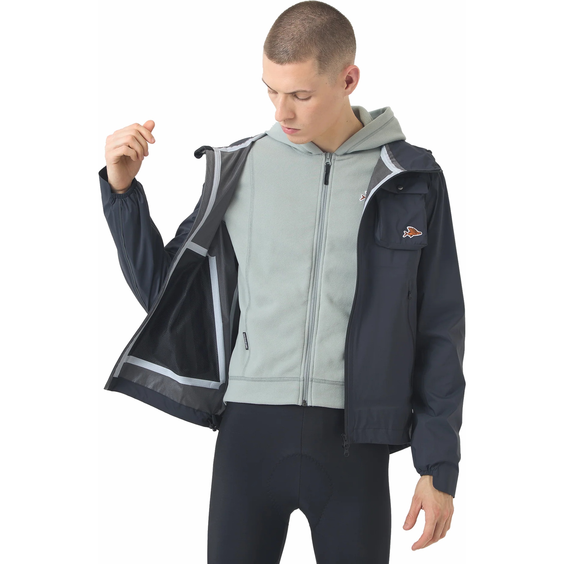 Café du Cycliste Alizee Rain Jacket Unisex - anthracite | BIKE24