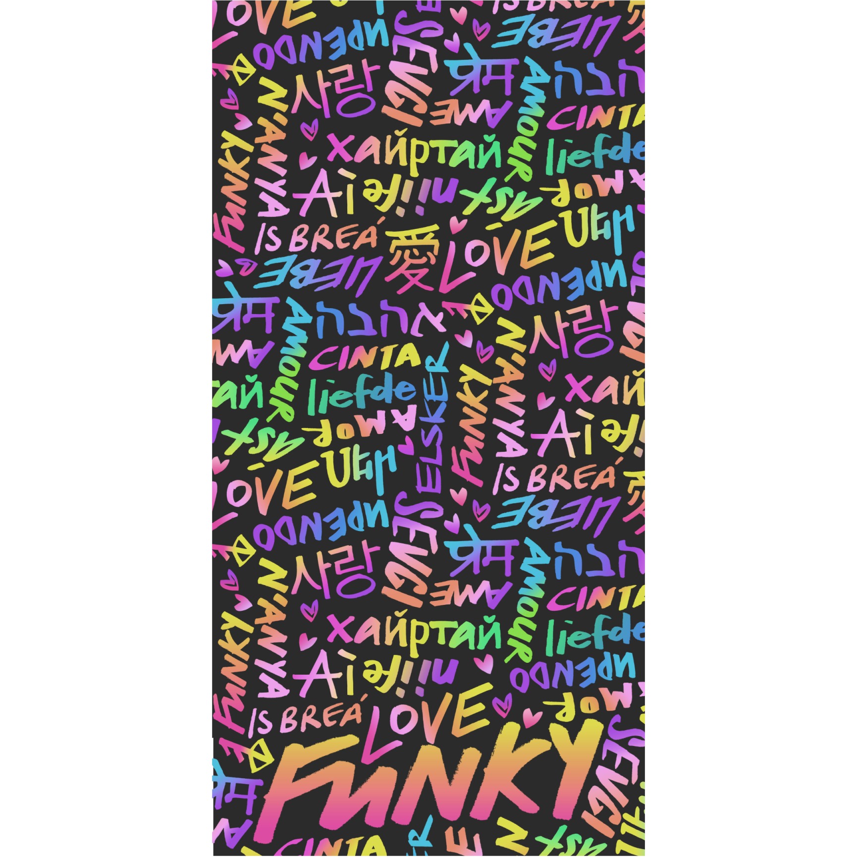 Produktbild von Funky Trunks Baumwoll Handtuch - Love Funky