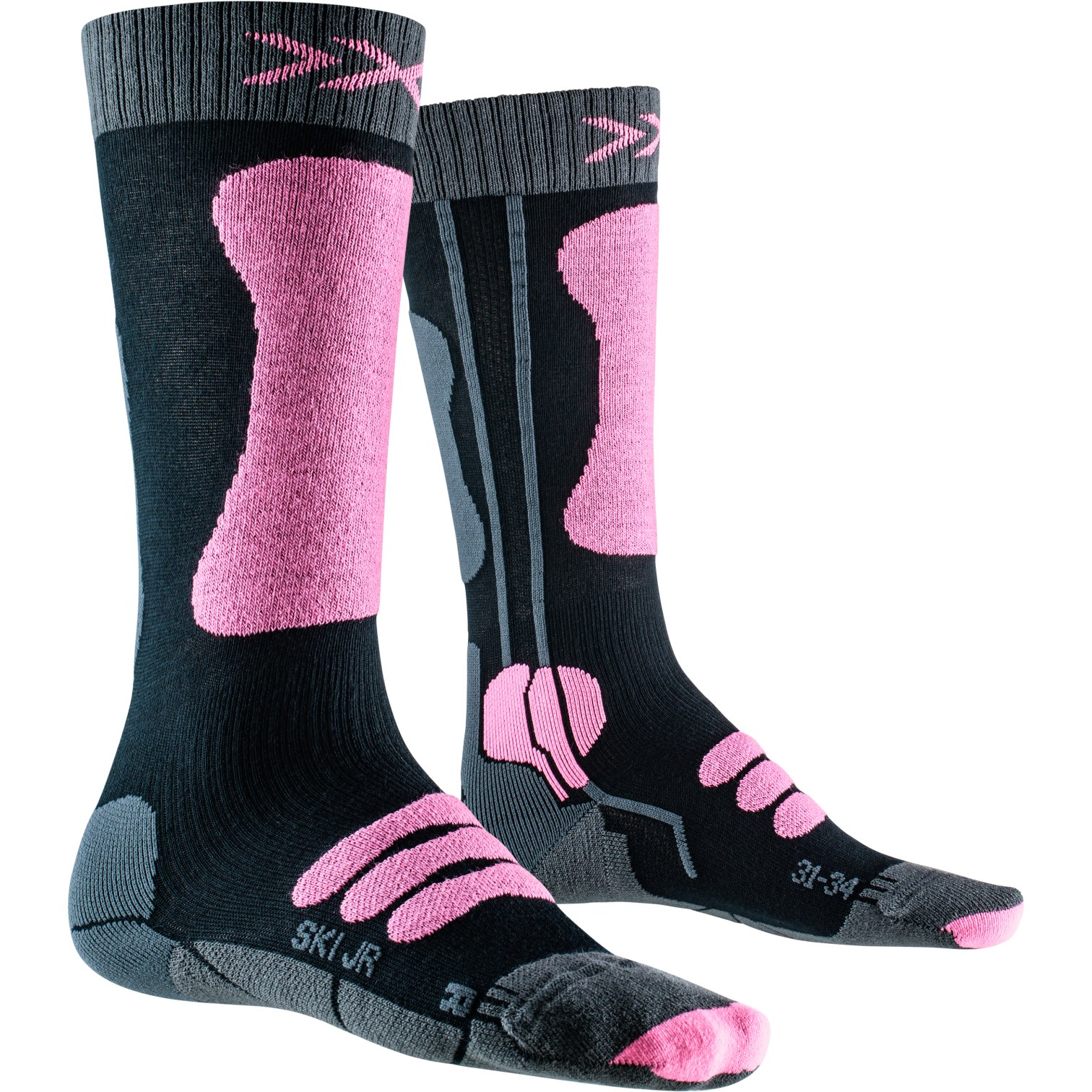 X-Socks Calcetines Niños - Ski Junior 4.0 - anthracite melange/magnolia