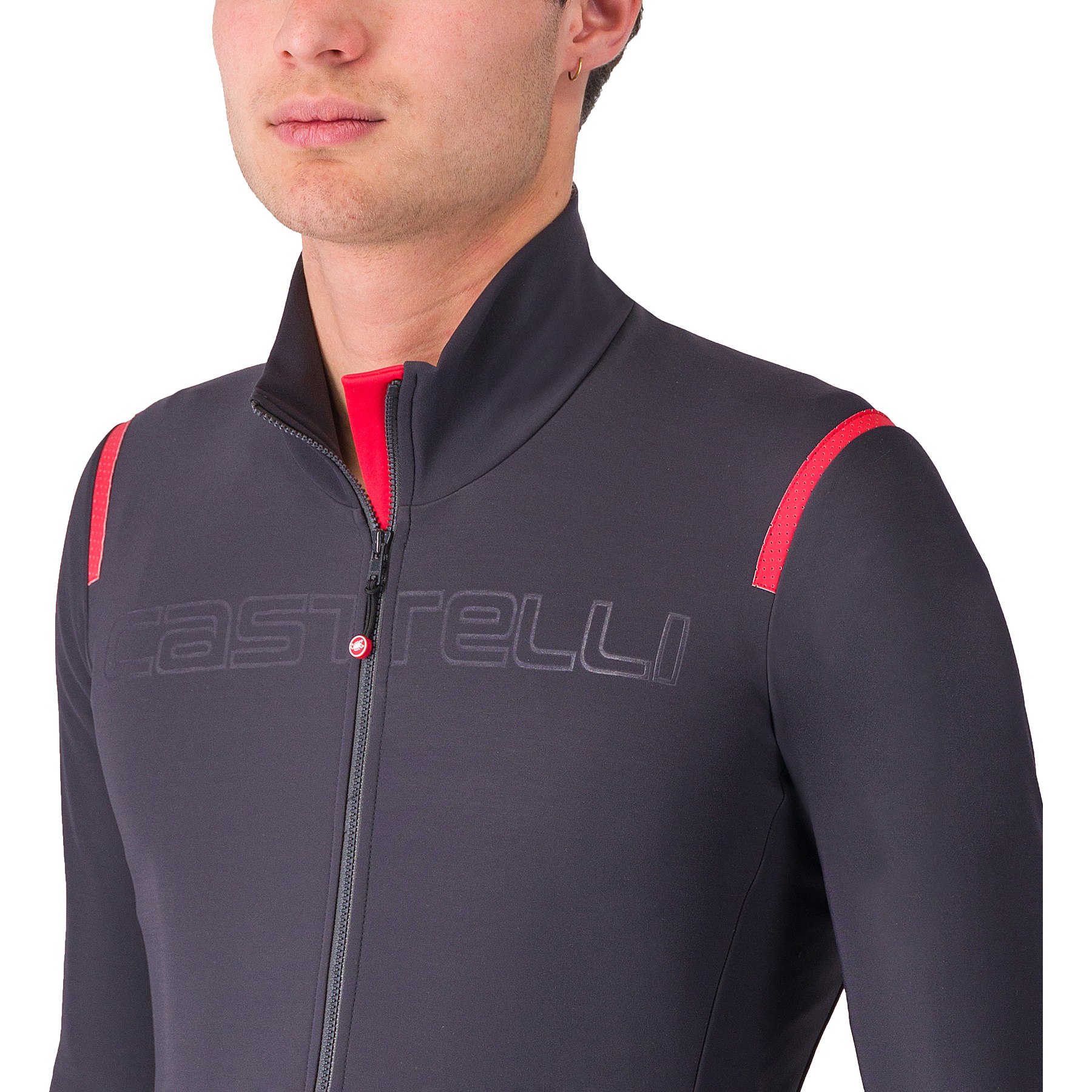 Castelli Tutto Nano RoS Jersey Men - dark grey/red 030 | BIKE24