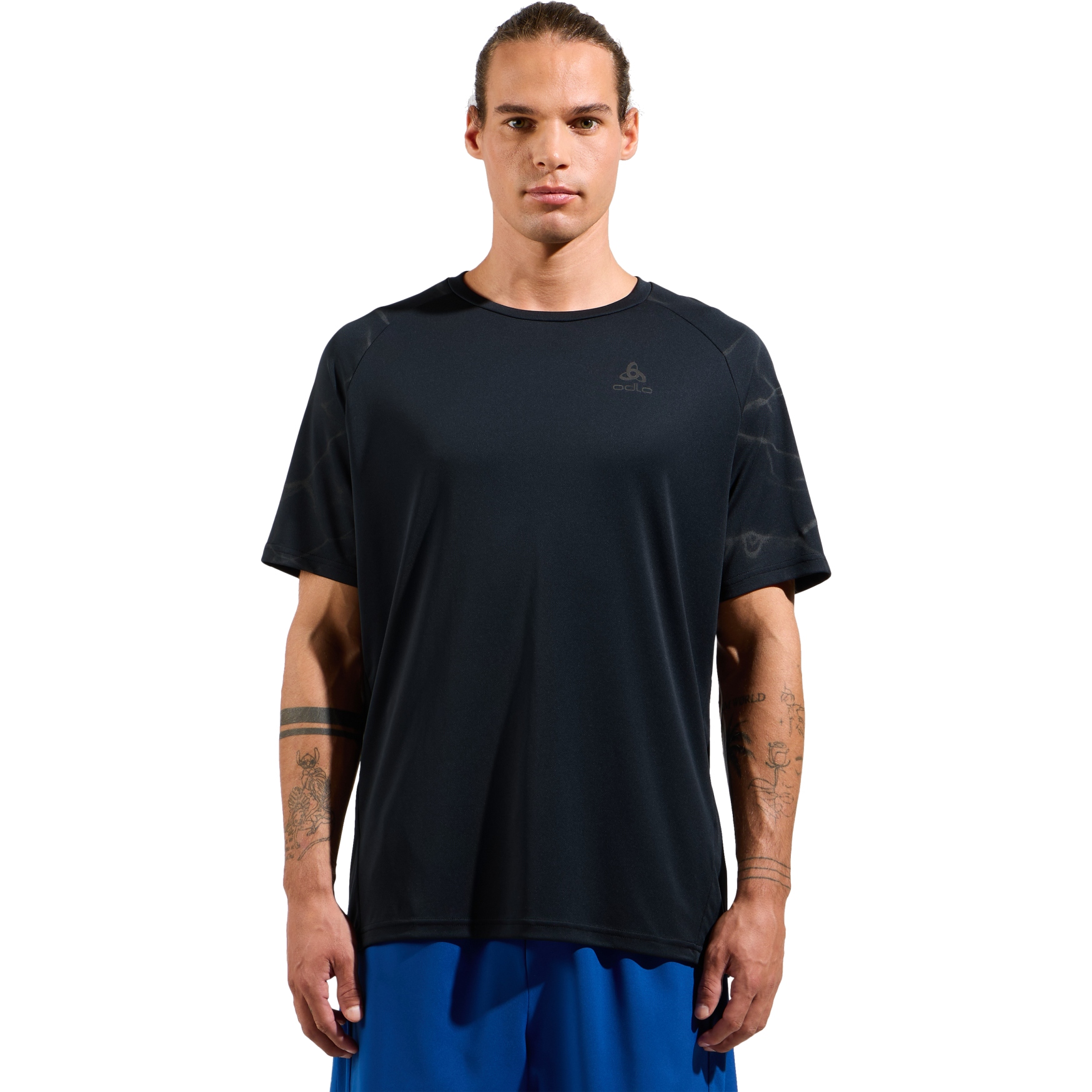Picture of Odlo Essentials Print Running T-Shirt Men - black