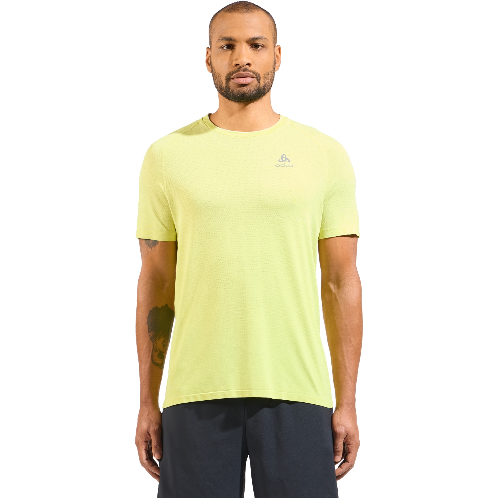 Produktbild von Odlo Essentials Seamless Laufshirt Herren - sharp green melange