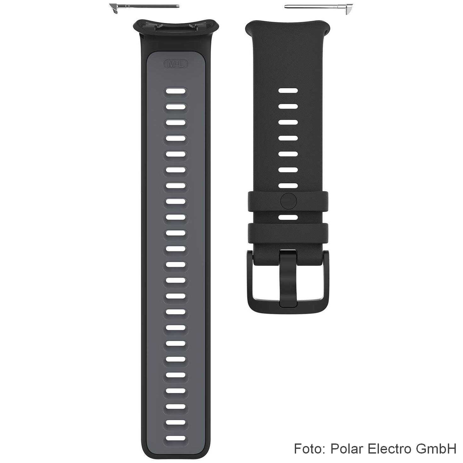 Foto de Polar Correa de silicona Vantage V2 - negro