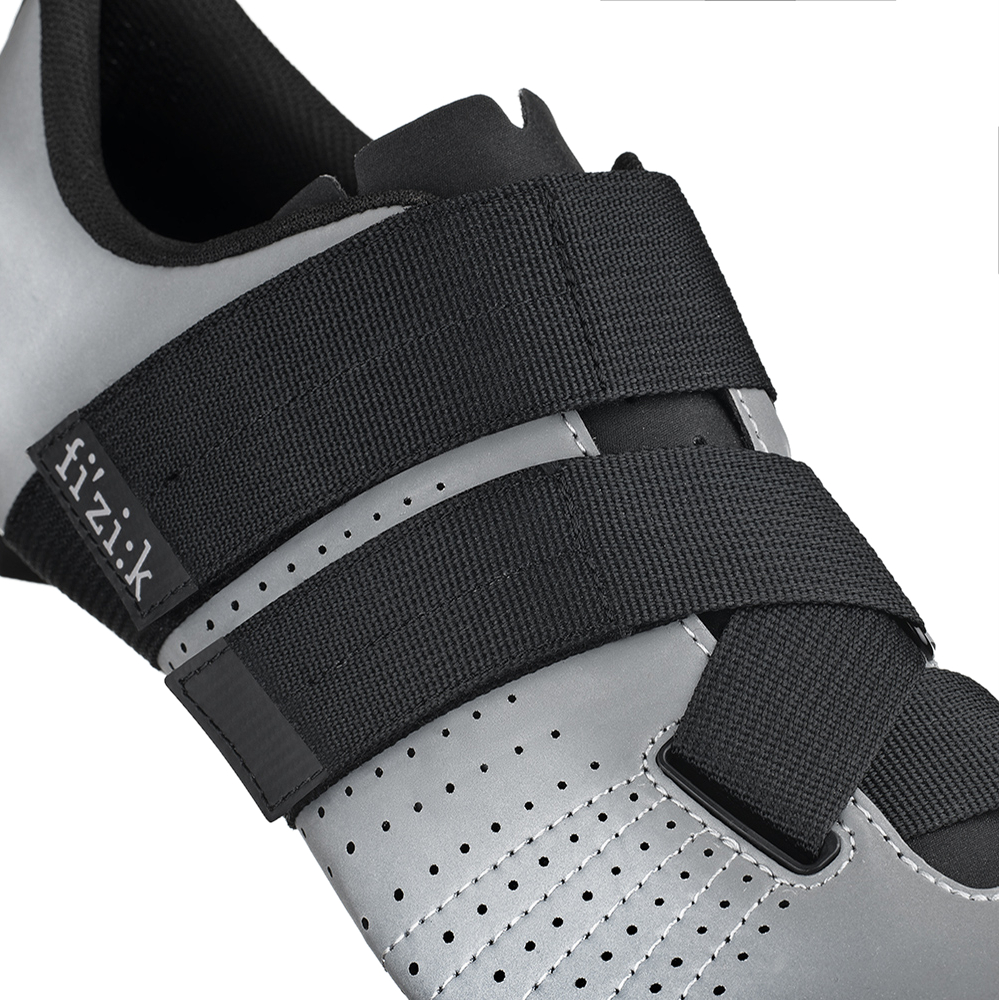 Fizik Zapatillas Ciclismo Carretera Unisex - Tempo Powerstrap R5 -  Reflectante gris/negro