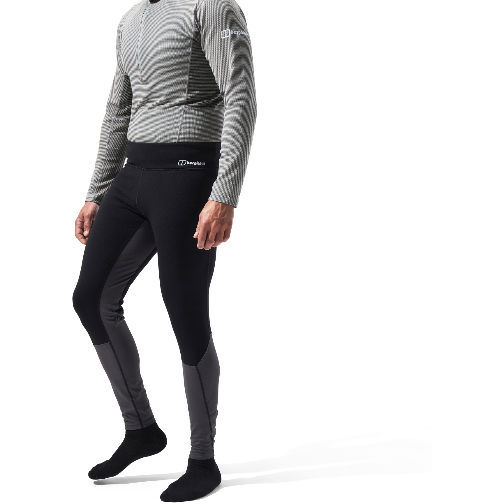 Picture of Berghaus MTN Seeker ST Legging Men - Jet Black/Grey Pinstripe