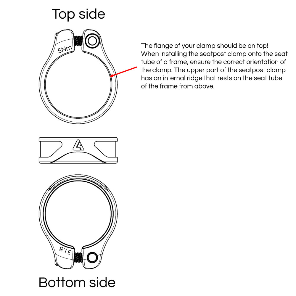 Salopette Ciclismo Castelli Morsetto Sella Bicicletta Author, 34.9 Mm, In Alluminio Nero, Per Reggisella Allineamento Ruote