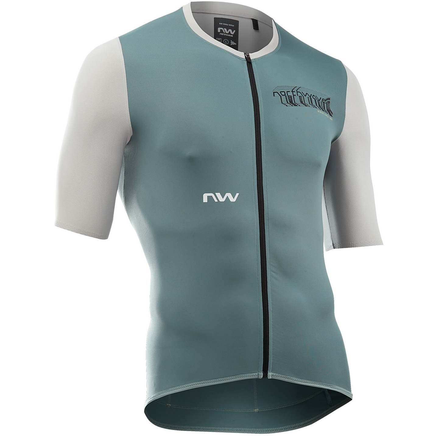 Northwave Essence Evo с коротким рукавом - шалфей/светло-серый 119