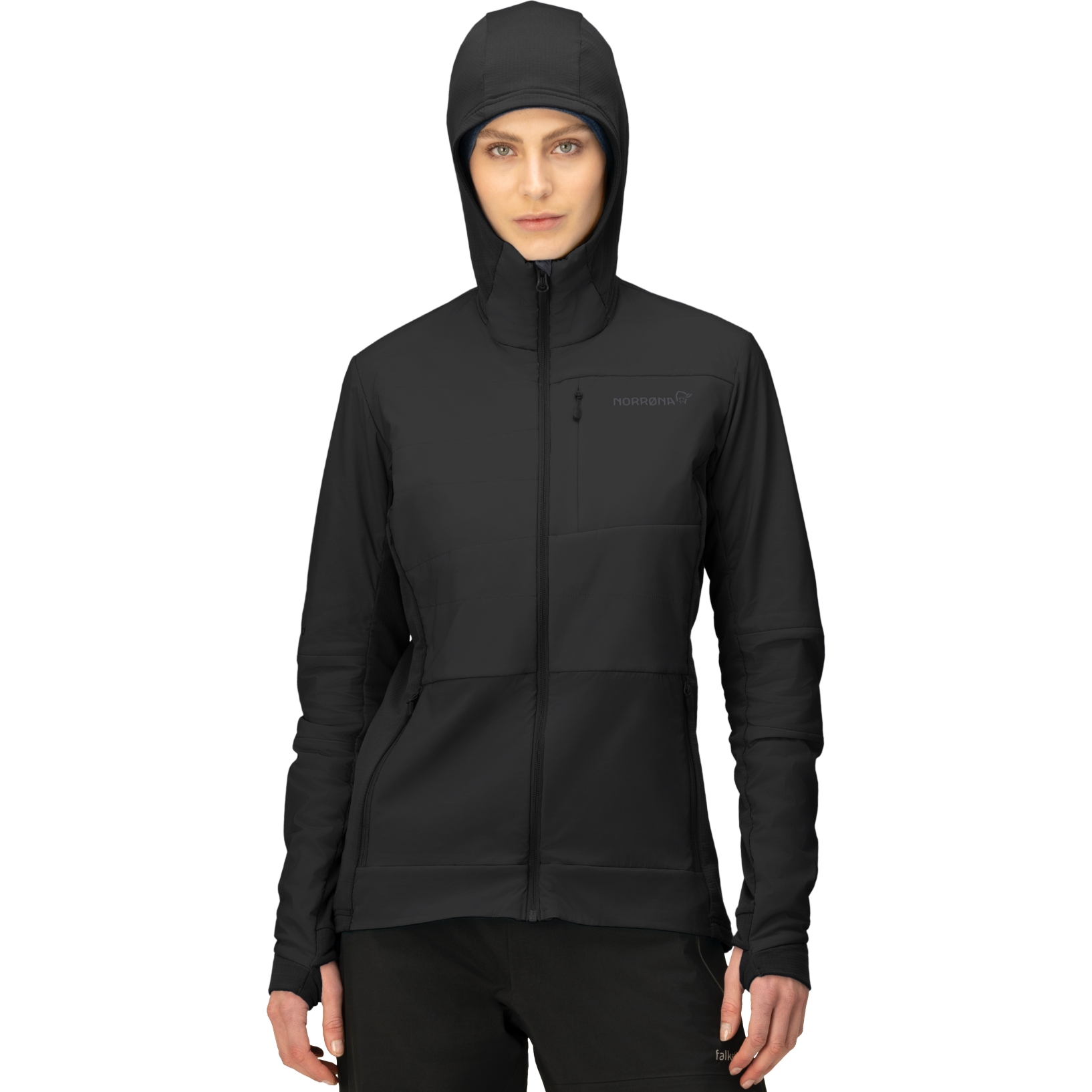 Norrona falketind Alpha90 insulated Zip Hood Jacket Women - Caviar