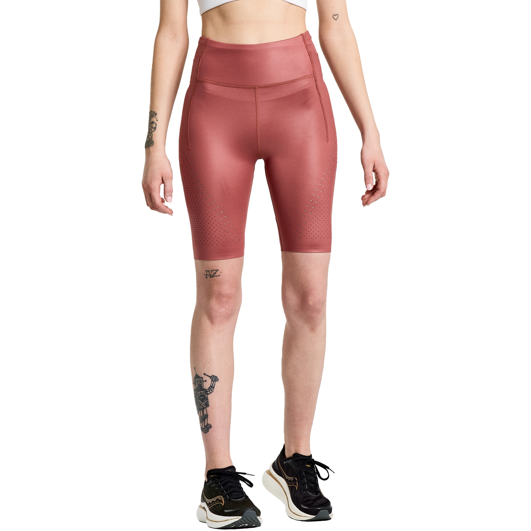 Picture of Saucony Pinnacle 8&quot; Tight Shorts Women - apple butter