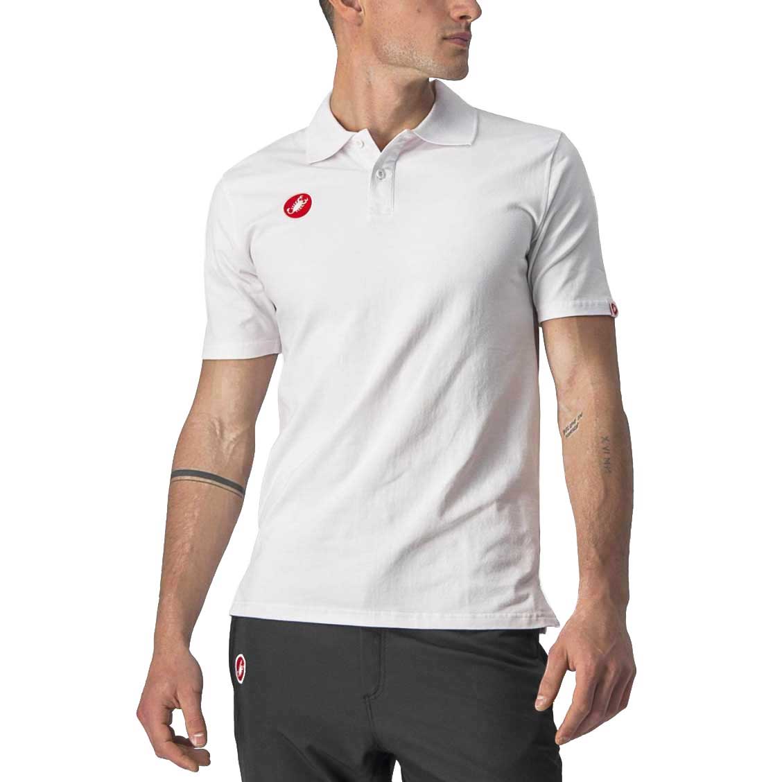 Produktbild von Castelli Race Day Polo Shirt - white 001