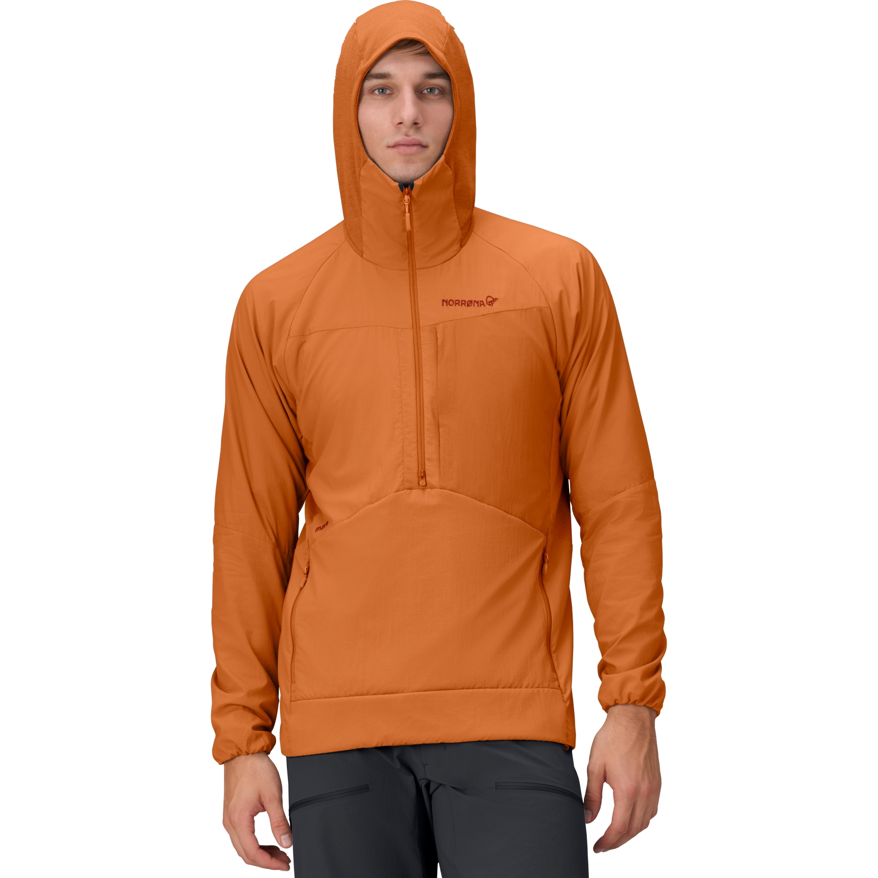 Bild von Norrona møre Octa Zip Anorak mit Kapuze Herren - Gold Flame