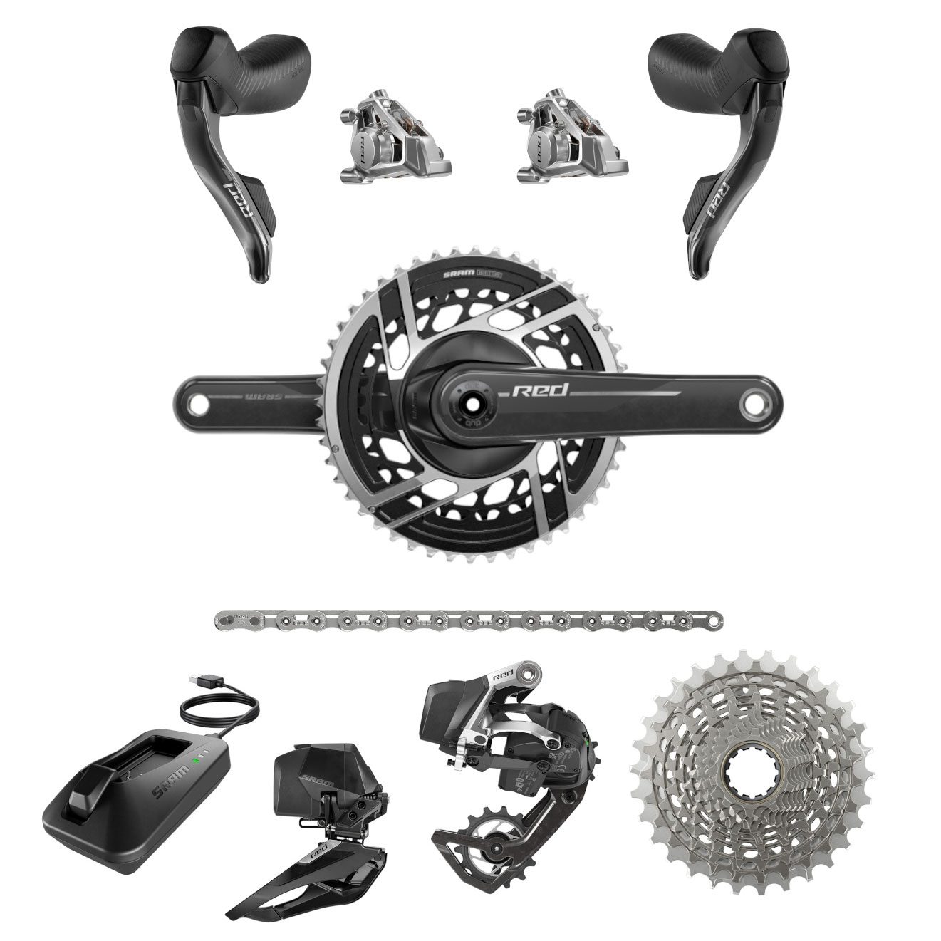 SRAM RED AXS 2x12 Groupset - 50/37 Teeth | BIKE24