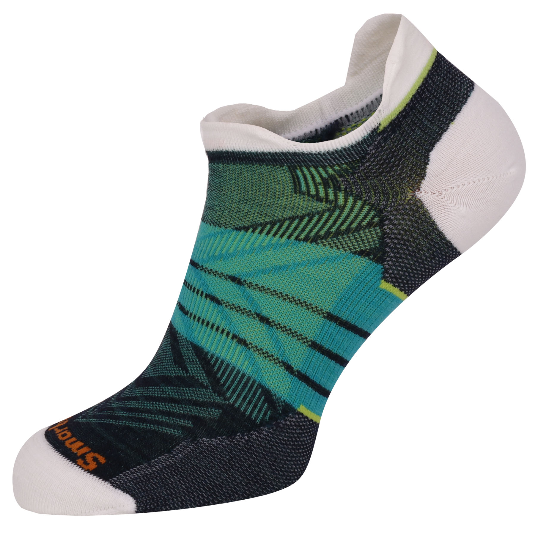Produktbild von SmartWool Run Zero Cushion Stripe Low Ankle Damen Socken - 122 weiß