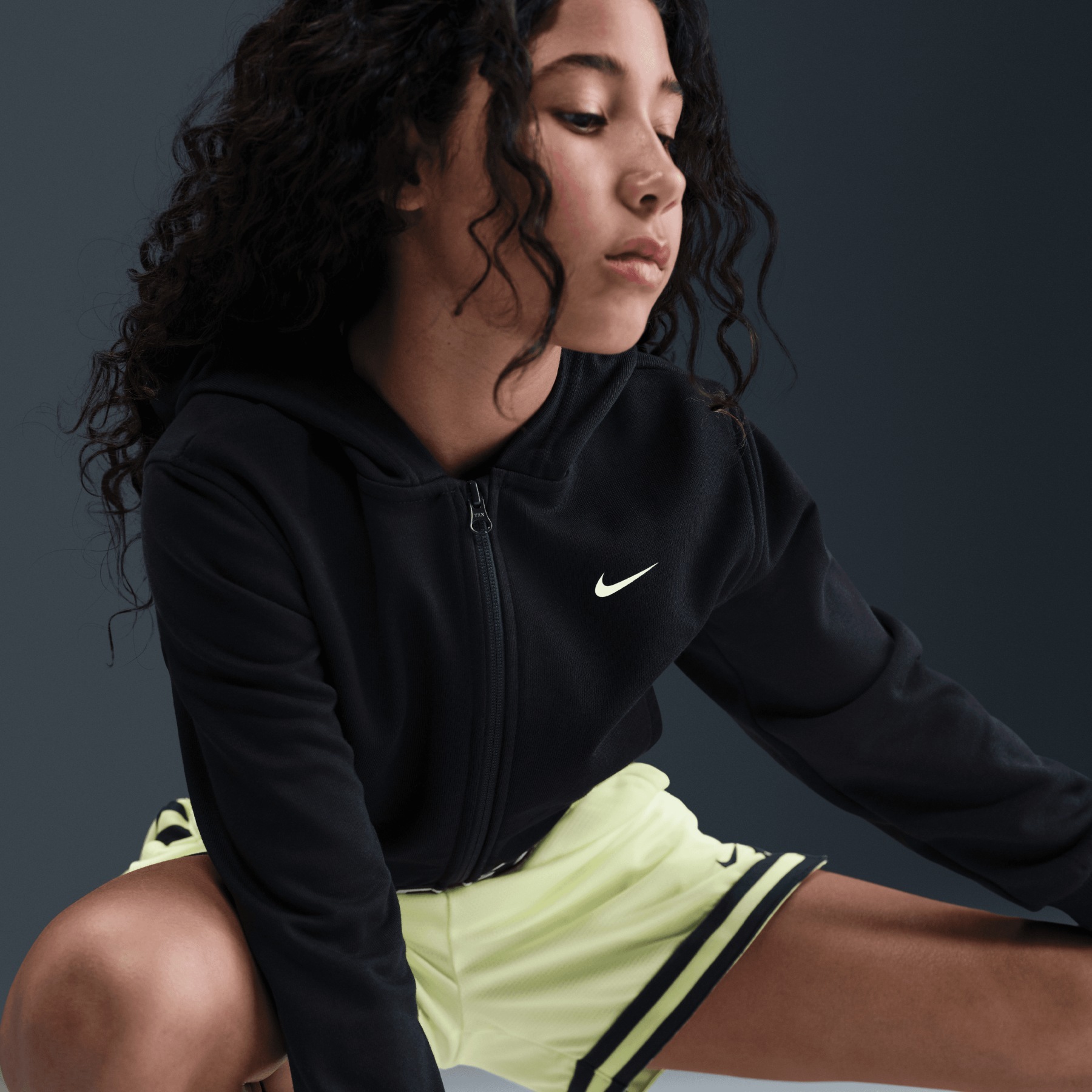 nike pro short sleeve hoodie