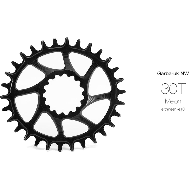 Productfoto van Garbaruk Melon MTB Chainring - Direct Mount / Oval / Narrow-Wide / Boost - for e*thirteen Quick Connect - black