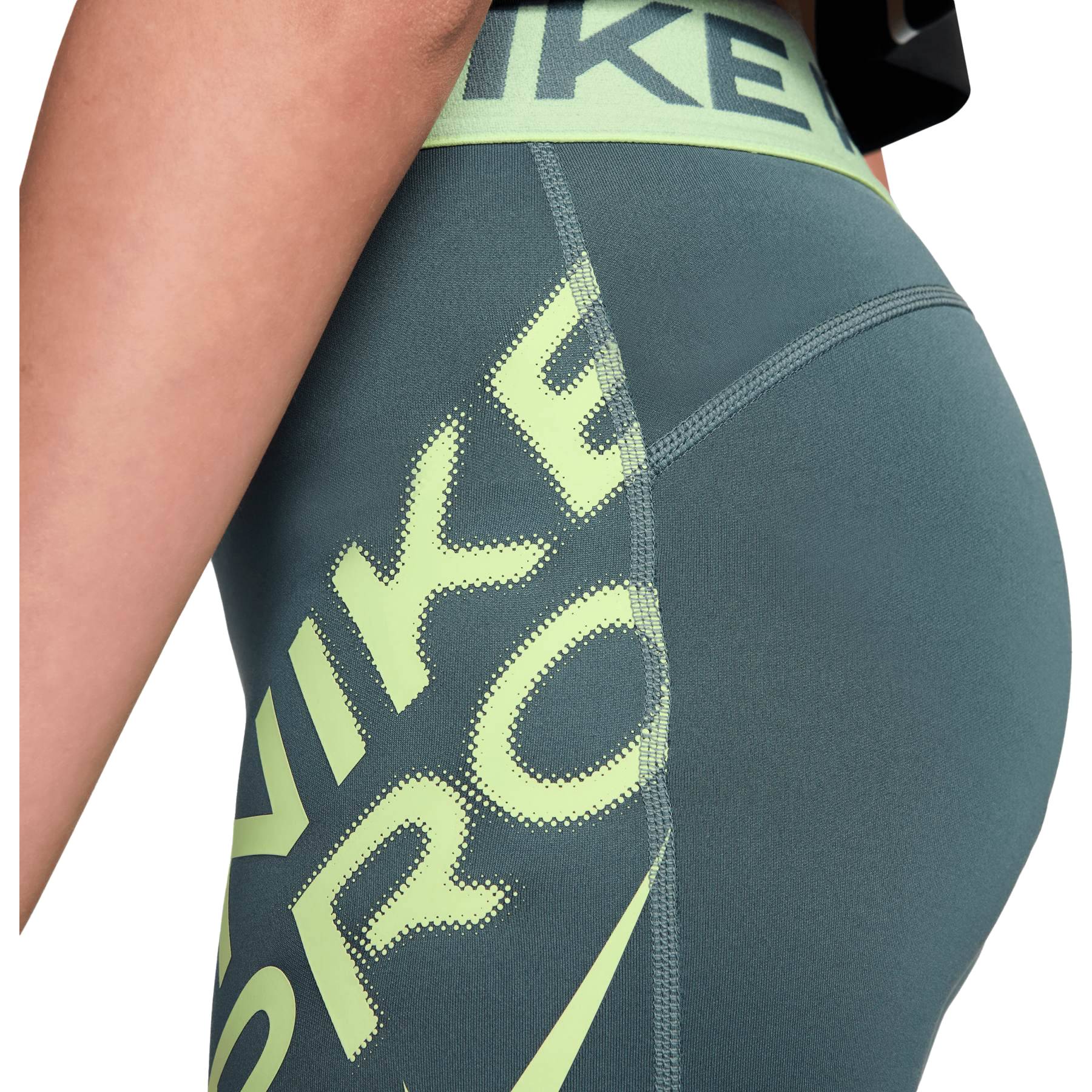 nike pro shorts lime green