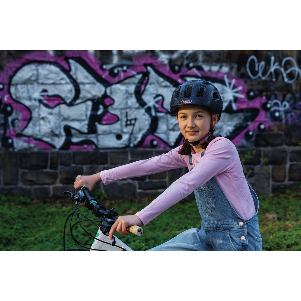 Casque Vélo ABUS Youn-I 2.0 Avec Lumière - Enfants/ados/adultes - Réglable, Aéré, Sécurité LED