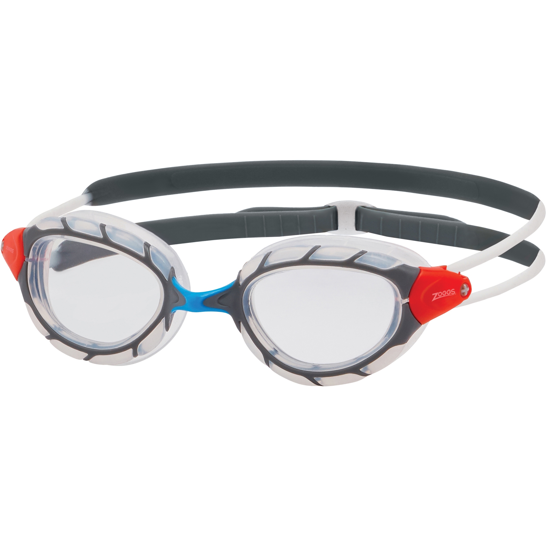 Produktbild von Zoggs Predator Schwimmbrille - Klare Gläser - Regular Fit - Transparent/Grau