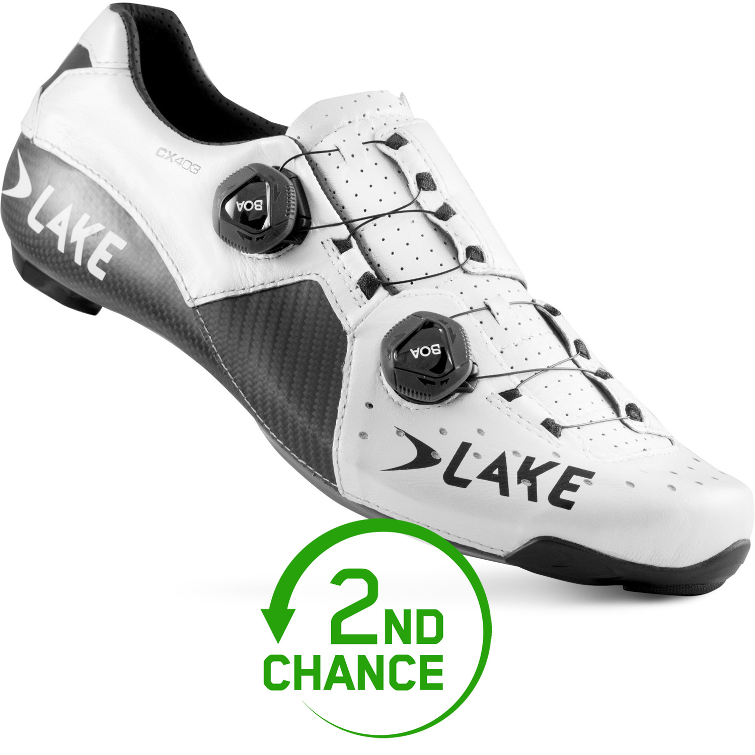 Productfoto van Lake CX403 Racefietsschoenen Heren - zwart/wit - B-Keus