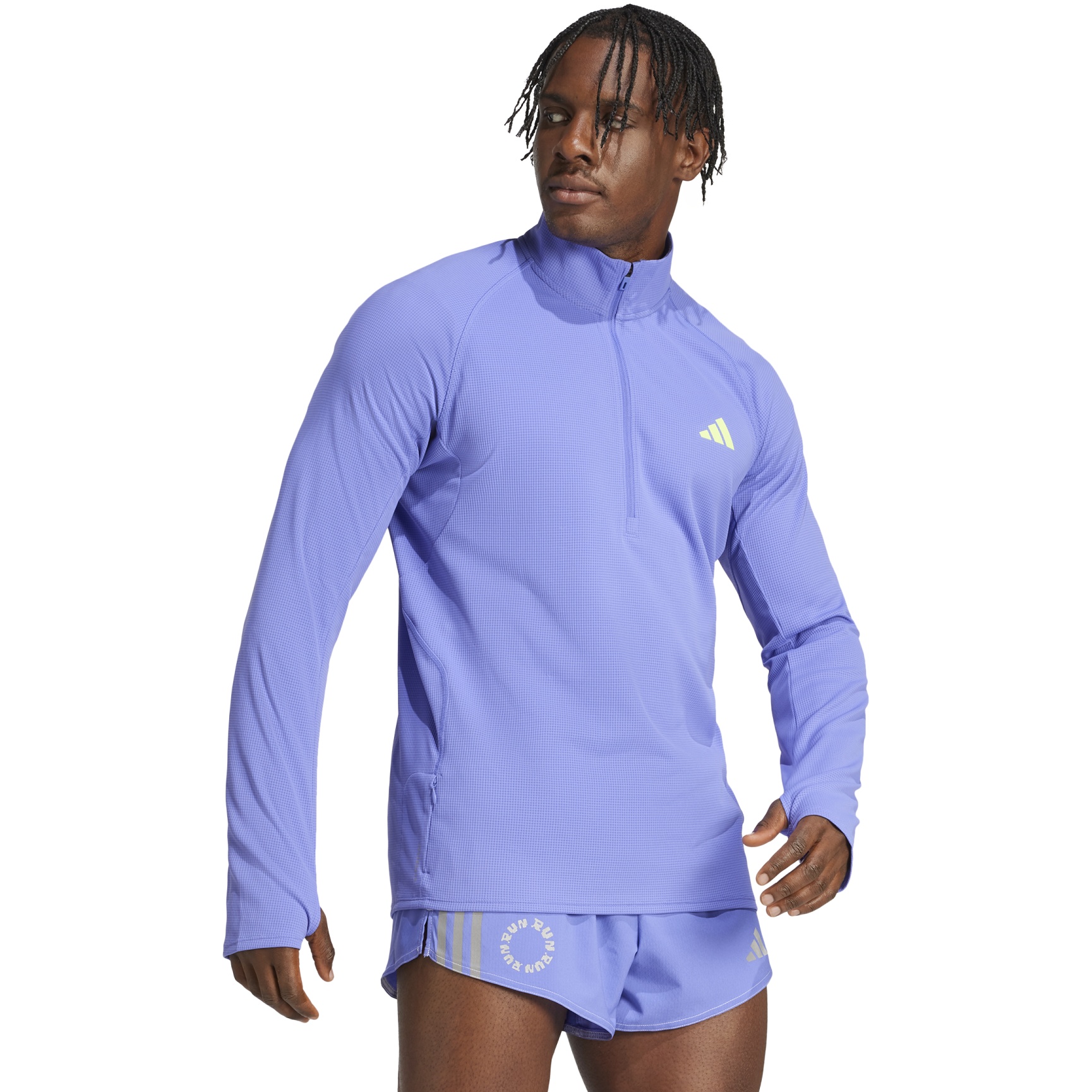 Picture of adidas Adizero Running 1/4 Zip Long Sleeve Men - semi cobalt blue IM8551