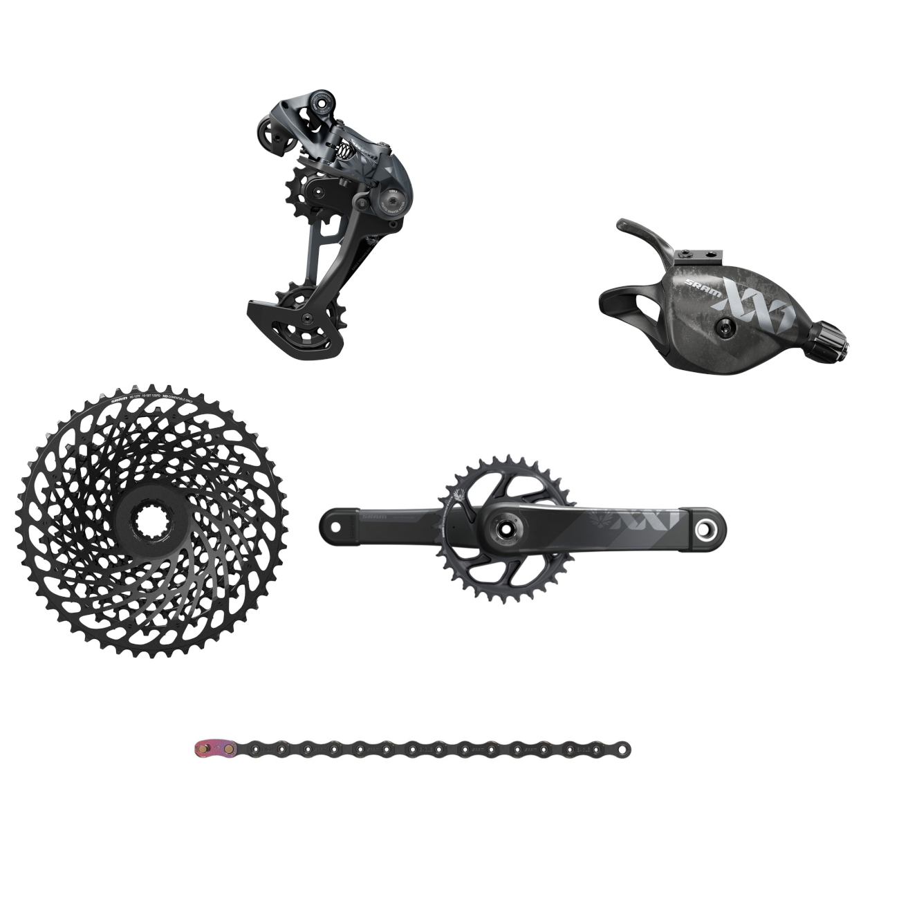 Picture of SRAM XX1 Eagle Boost Groupset - 1x12-speed - Trigger Shifter - 10-50 t. XG-1295 Cassette - black
