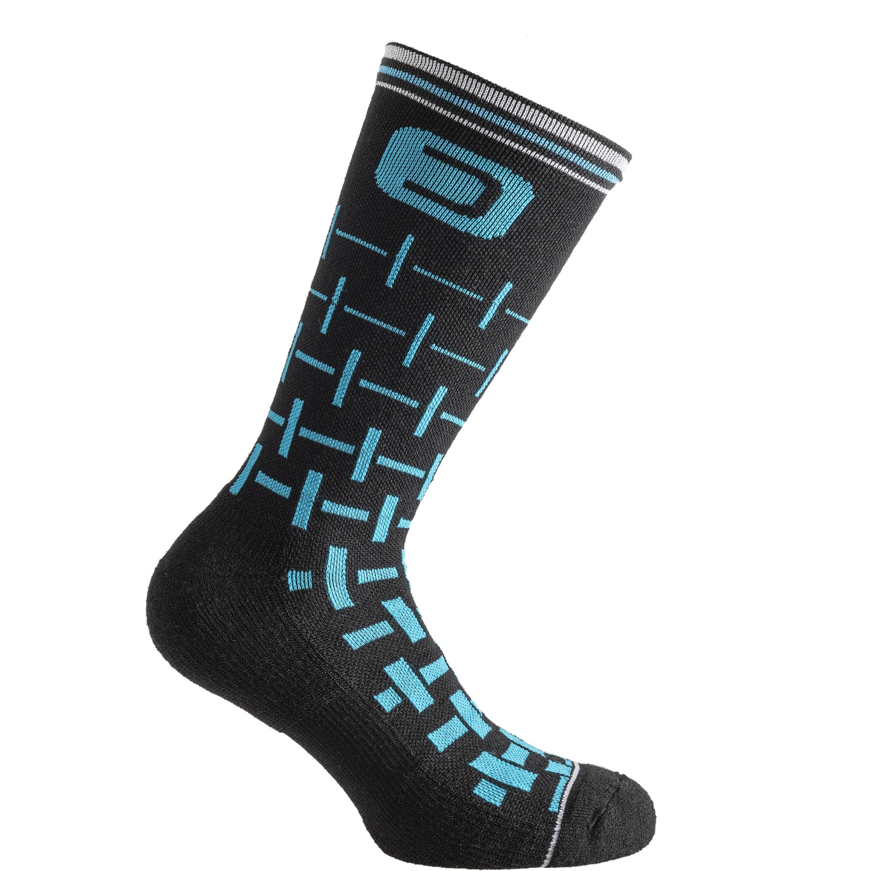 Picture of Dotout Stripe Cycling Socks A21X670 - black-light blue