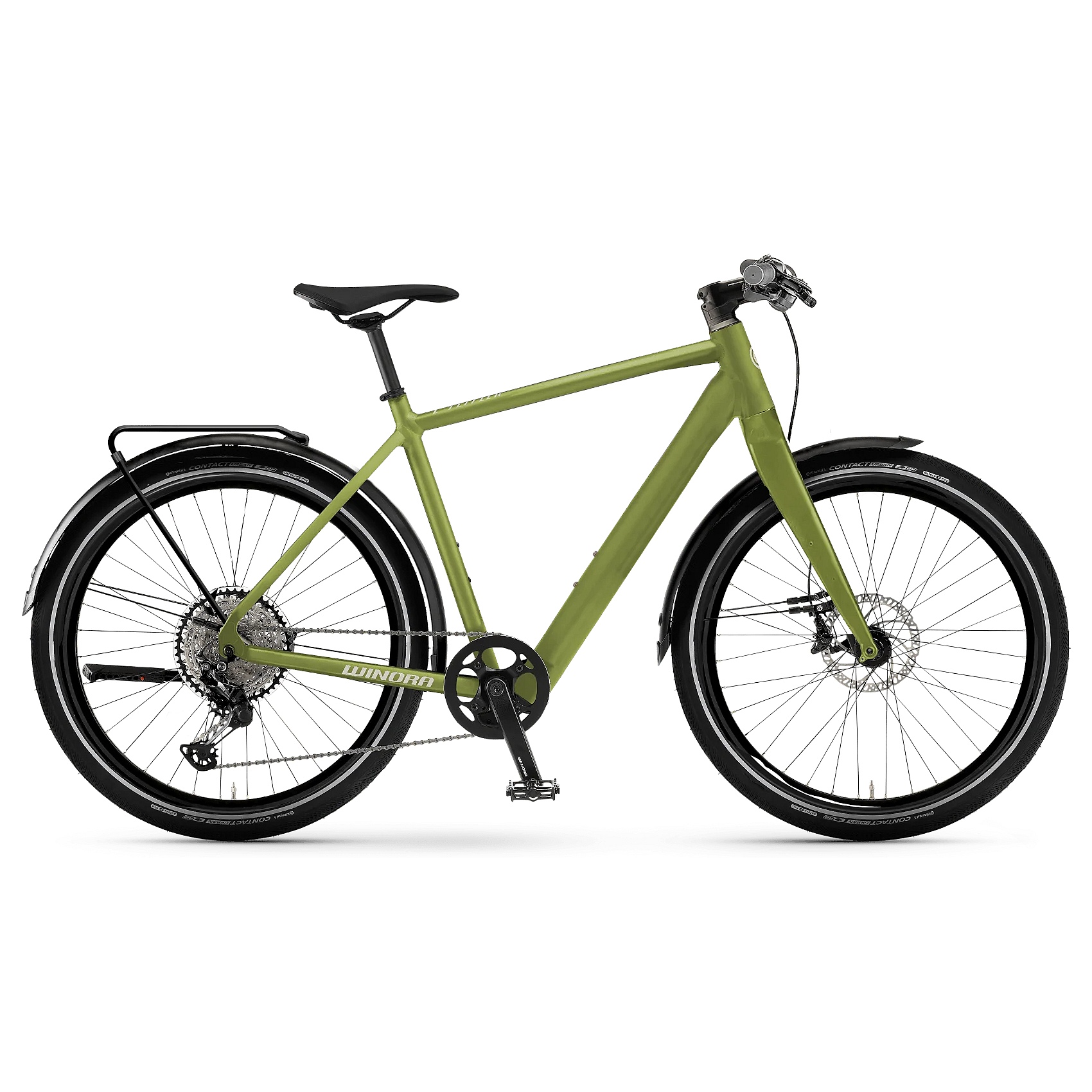 Picture of Winora E-FLITZER i250Wh - 27,5&quot; Electric City-Bike - 2024 - High shamrock gloss