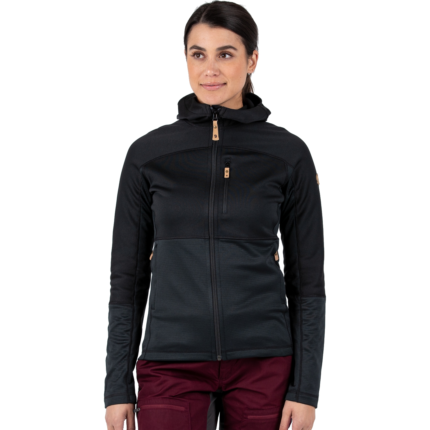 Produktbild von Fjällräven Abisko Trail Fleece Kapuzenjacke Damen - schwarz