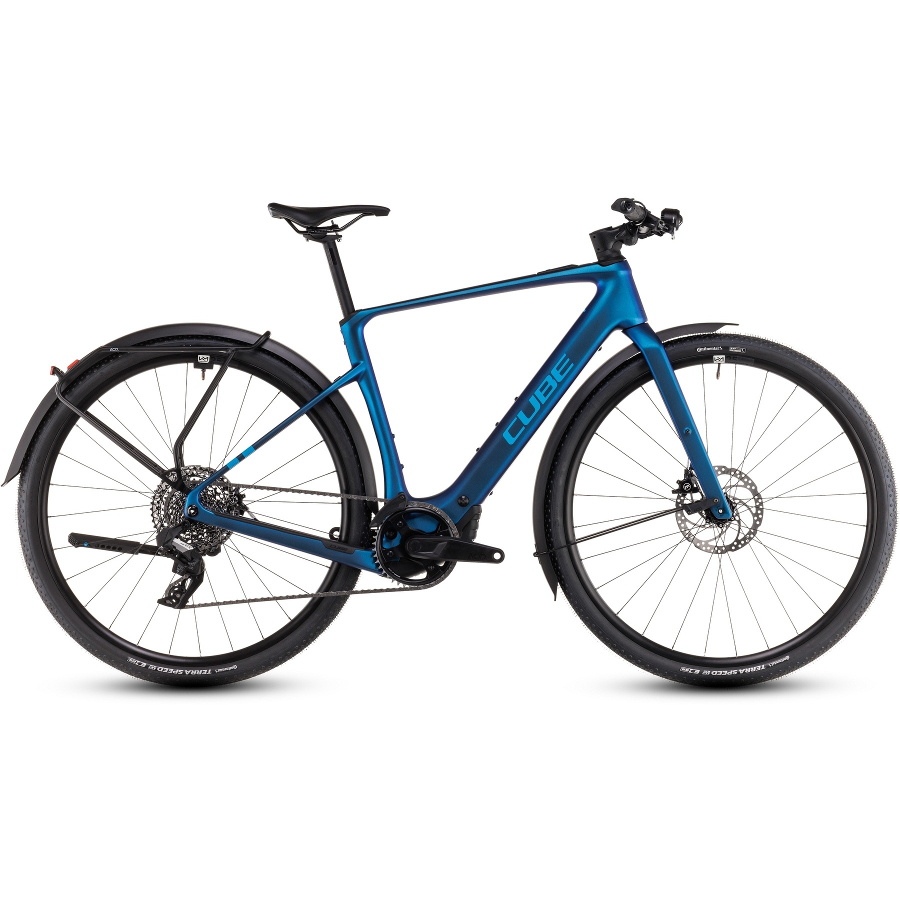 Produktbild von CUBE NULANE HYBRID C:62 SLX FE 400X - Carbon Fitness E-Bike - 2025 - nebula / blue