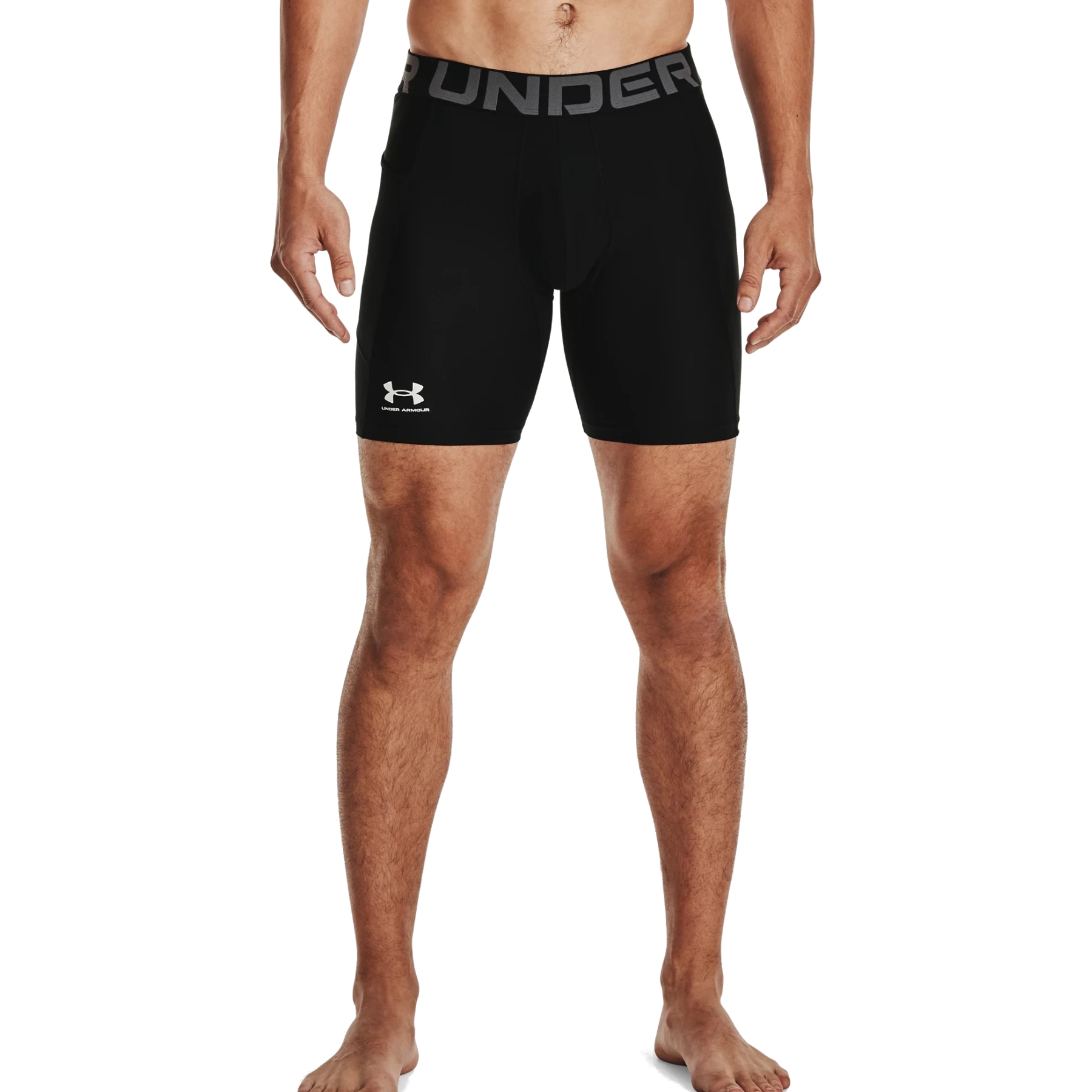 Picture of Under Armour Men&#039;s HeatGear® Armour Compression Shorts - Black/White