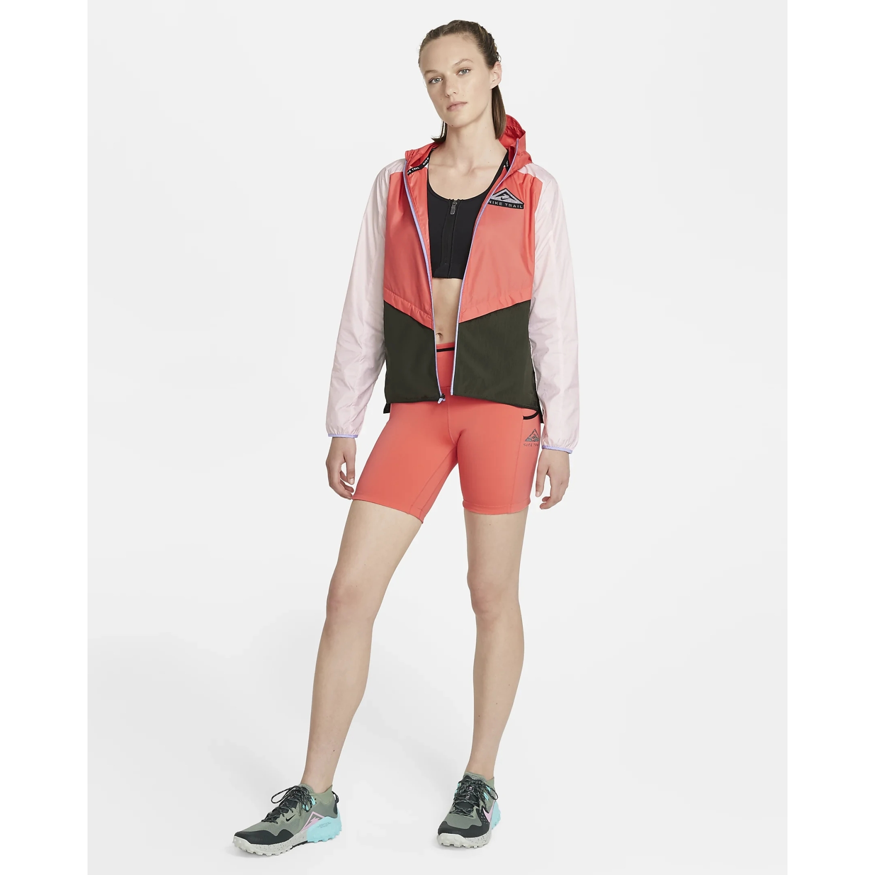 Nike Veste Femme - Shield Trail Running - magic ember/light soft pink/black  DC8041-814