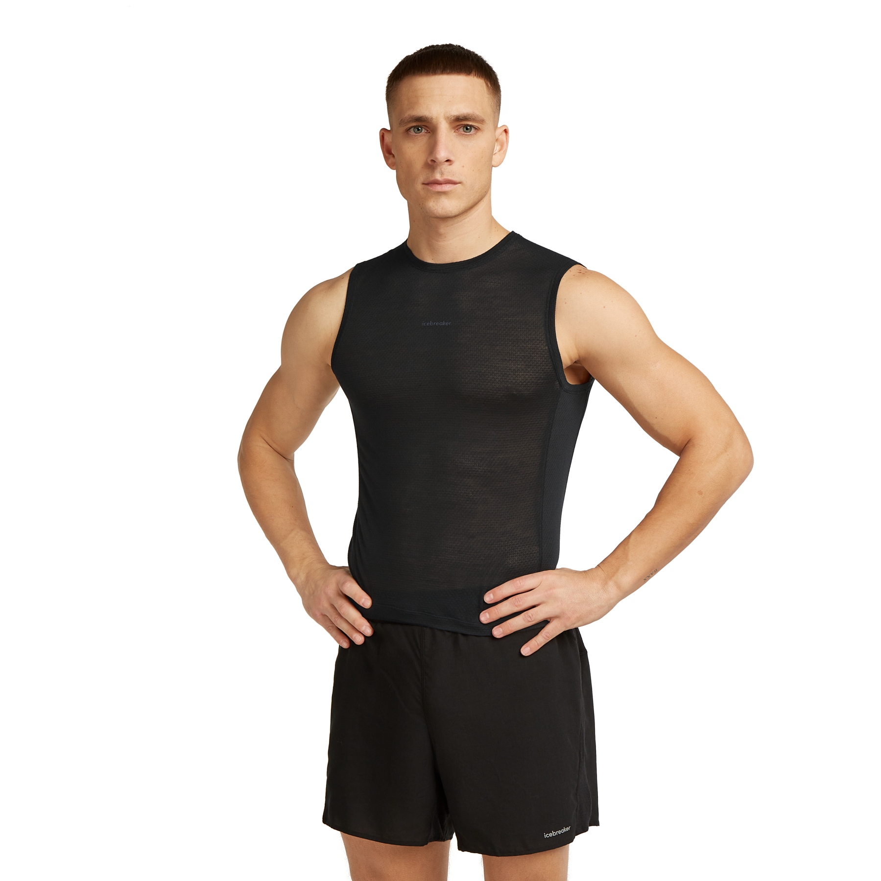 Produktbild von Icebreaker Merino 75 Cool-Lite™ Featherlight™ Tanktop Herren - Schwarz