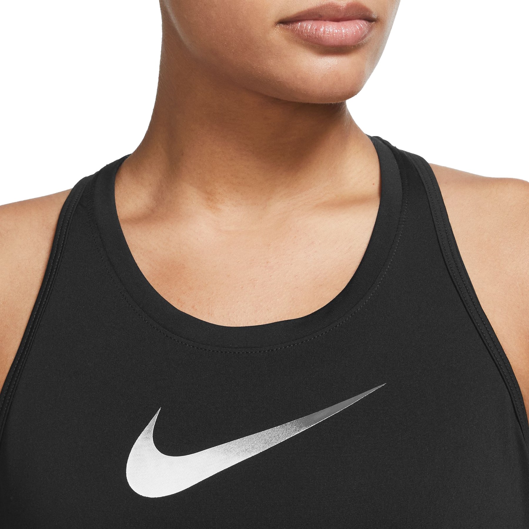 Nike Women's Dri-FIT Bra Tank Top Black / Dark Smoke Grey - White