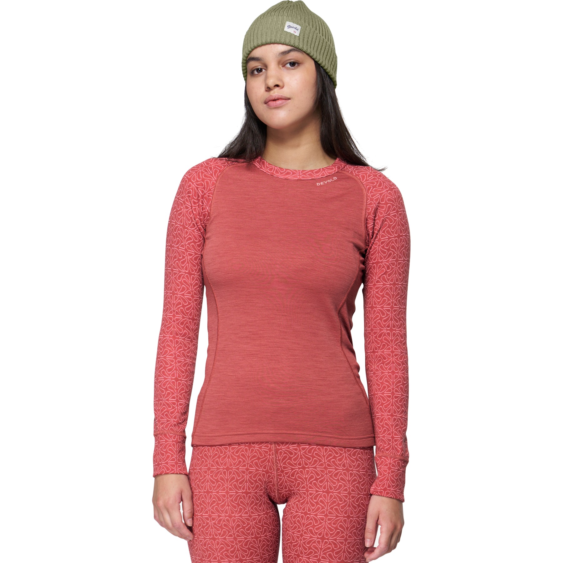 Женская рубашка Devold Duo Active Merino 205 - 753A Марсала